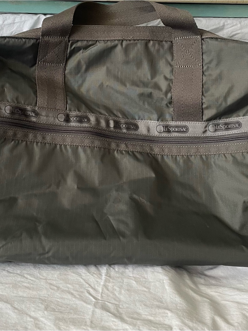 LeSportsac Gray Nylon Travel Tote Bag